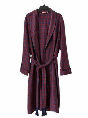 Derek Rose York Check Wool Twill Robe